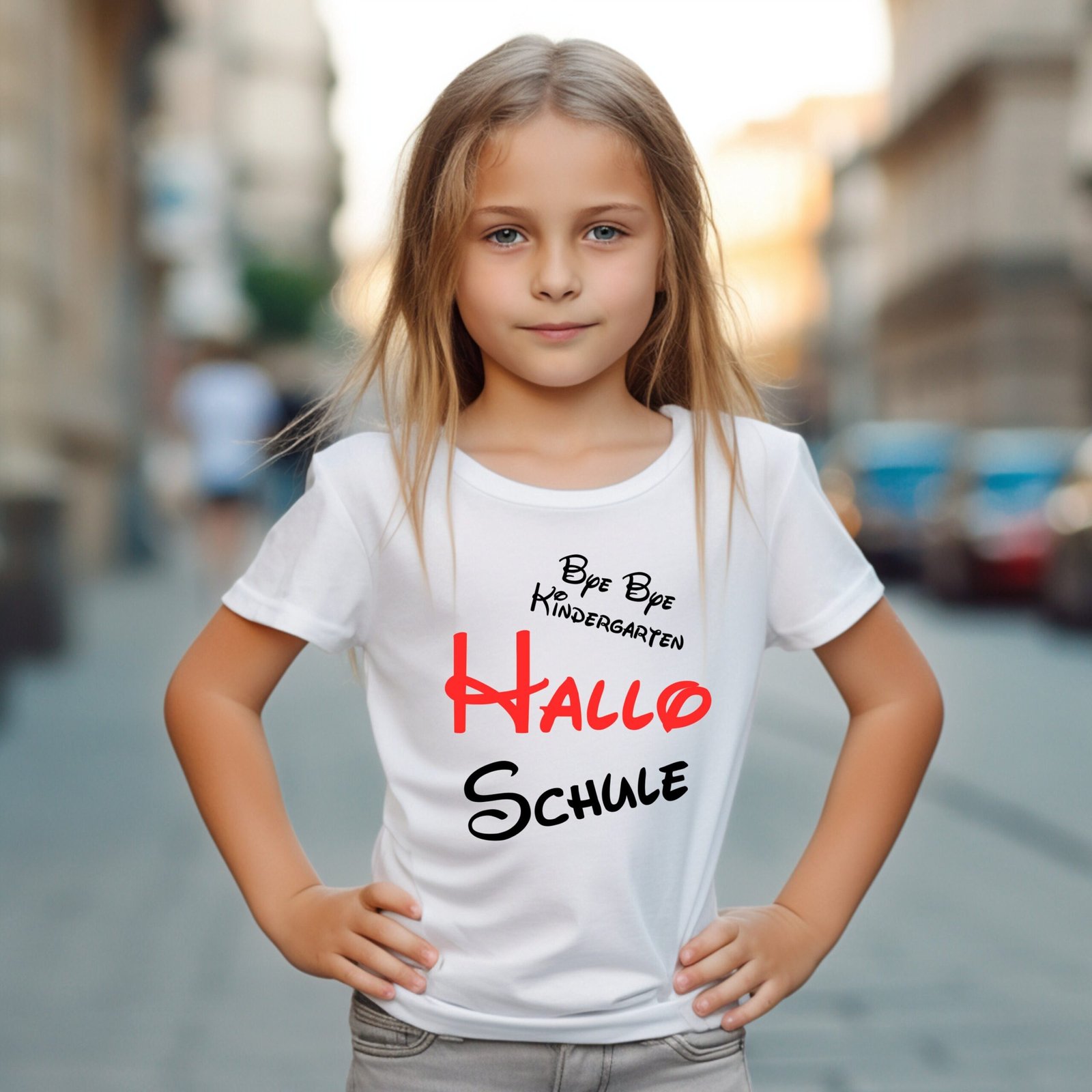 T-Shirt Kinder. Schulkind Shirt 2023. Schulanfang Shirt. Tschüss Kindergarten Hallo Schule. Geschenk Schulkind. Schulkind 2023. Einschulung