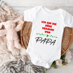 Schwangerschaft verkünden | Ich bin die Süße Version von Papa, Mama, Oma, Opa  | Geburt Geschenk | Babybody | Baby Bodysuit | Geburt | Baby