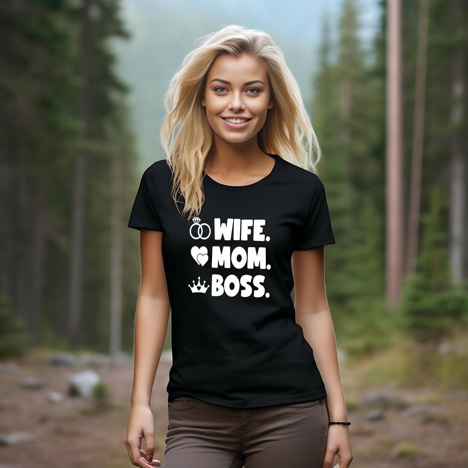 Wife Mom Boss T-Shirt I Frau T-Shirt I Mama I Geschenk für Frau I Geschenk für Mama I Wife Mom Boss I Muttertag Geschenk I