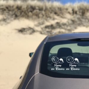 Autoaufkleber Wunschname Baby an Bord | Junge oder  Mädchen | Wunschname | Wunschtext | Auto Sticker | 2 Motive |