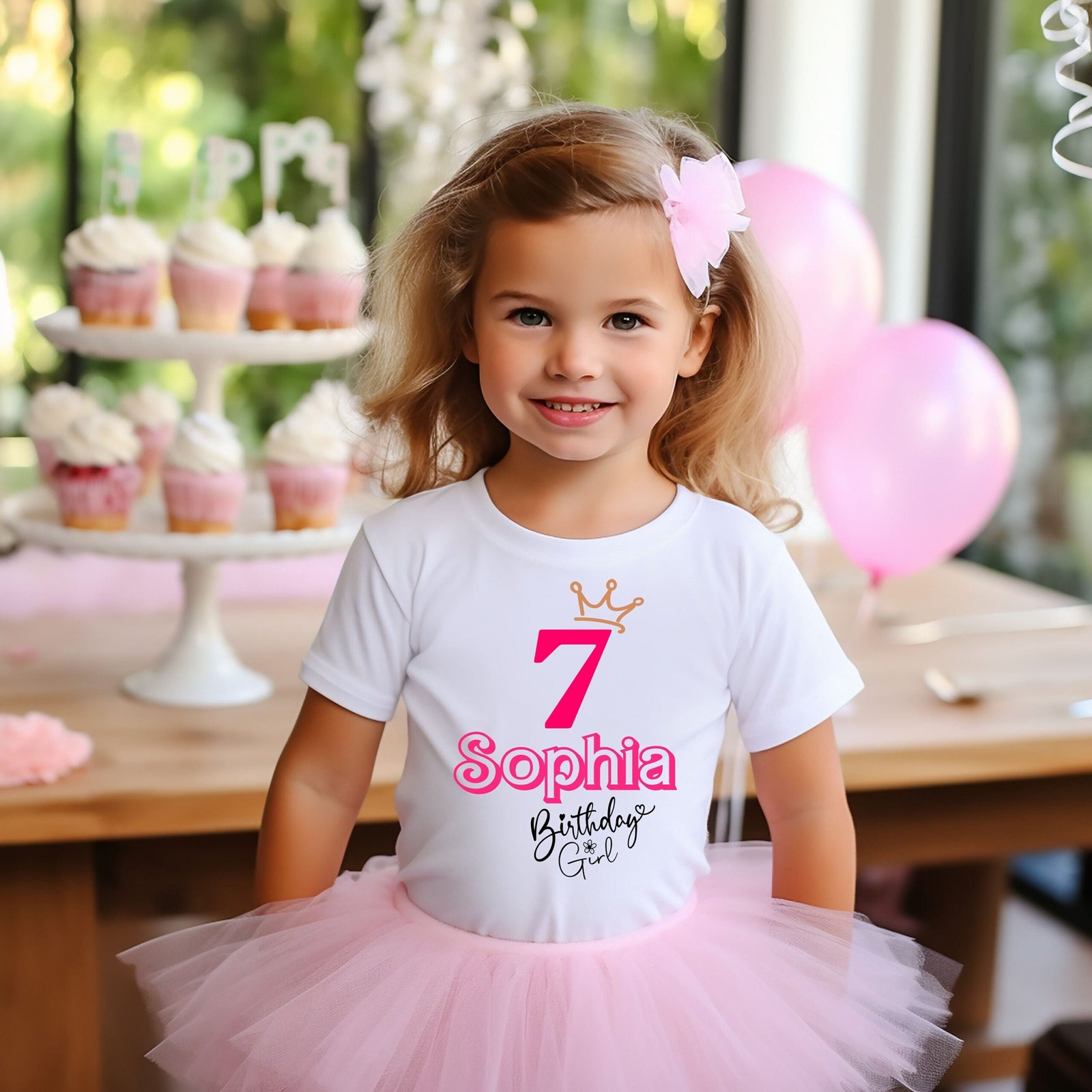 Personalisiertes Mädchen-T-Shirt zum Geburtstag I Geburtstag T-Shirt I Happy Birthday Shirt I Geburtstag I T-Shirt mit Name I