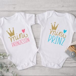 Babybody Mini Prinz Mini Prinzessin. Body Geschenk. Baby Body. Baby Geburt Geschenk. Baby Bodysuit.