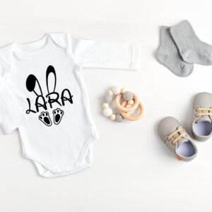 Babybody Hasen Motiv I Babybody Ostern Hase I Ostern Geschenk Babybody I Baby Bodysuit I