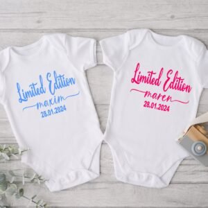 Baby Body Limited Edition I Babybody mit Name und Datum I Baby Bodysuit I Baby Limited Edition I Baby 2024 I Baby 2025 I
