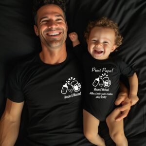 Personalisiertes T-Shirt Papa Baby Vatertag Outfit I Familienoutfit I Vatertag Papa Mini I Vatertag Geschenk I