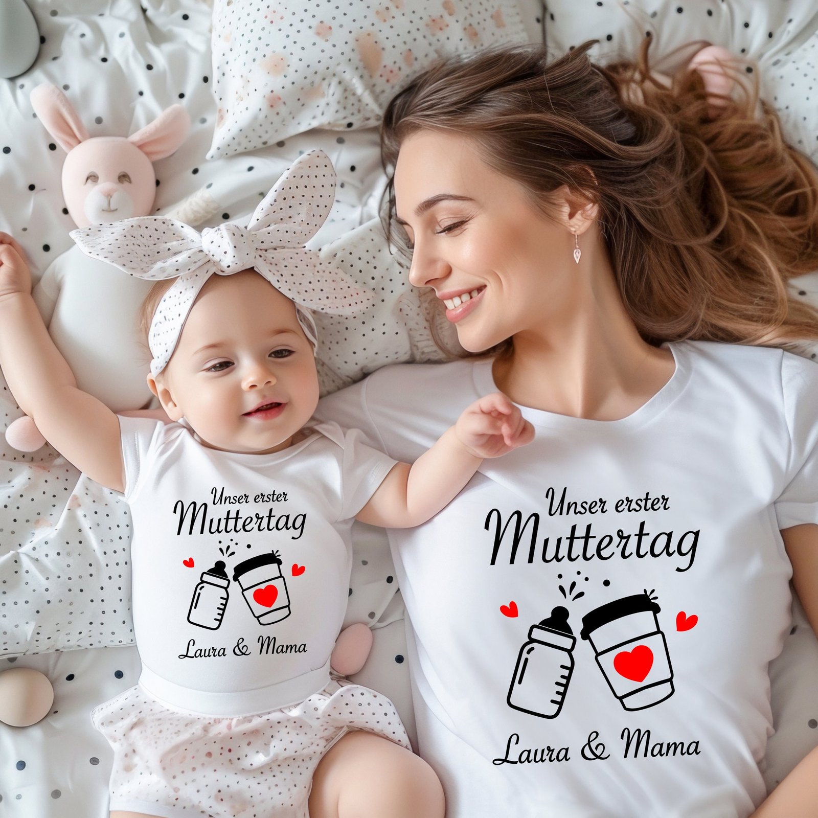 Mama Baby Set I Personalisiertes T-Shirt Mama Baby Muttertag Outfit I Familienoutfit I Muttertag Mama Mini I Muttertag Geschenk I