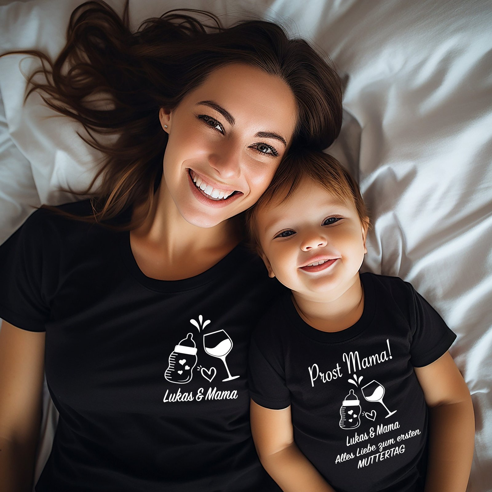 Mama Baby Set I Personalisiertes T-Shirt Mama Baby Muttertag Outfit I Familienoutfit I Muttertag Mama Mini I Muttertag Geschenk I