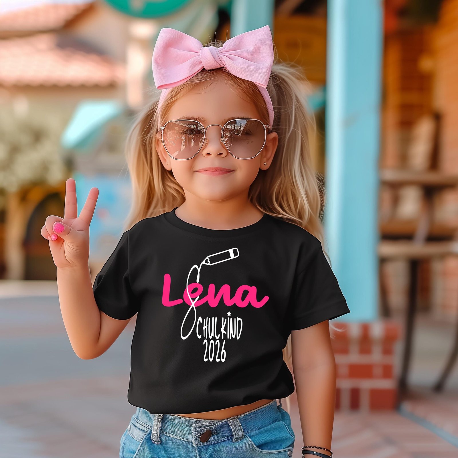 T-Shirt Schulkind 2026 - Mit Wunschname - Personalisiert - Geschenk zur Einschulung für Jungen & Mädchen - Schulkind - 2026 - Einschulung